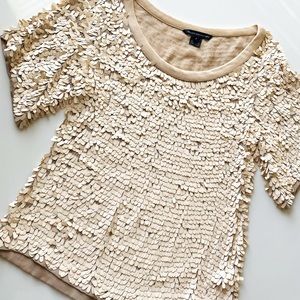 FRENCH CONNECTION IVORY TOP SIZE 2 WOMEN